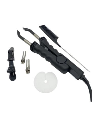 Hair extension iron Hair Extension Fusion Iron Heat Hair Connector Temperature Controllable Iron(Black)