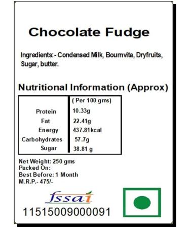 Ghasitaram Gifts Valentine Gifts - Bournvita Fudge - Buy Online on GoSupps.com