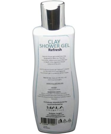 Clay Moisturising Shower Gel Refresh / Hydrate Nourish Body Wash/PH Balance / 100% ingredient Natural No Animals Testing Cruelty Free - Buy Online on GoSupps.com