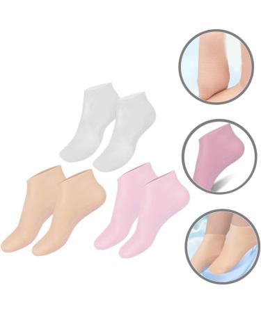 IWOWHERO 3 Pairs moisturizing Socks feet Lotion moisturizing Lotion Hydrating Socks Cracked Heel Socks Barefoot Scientist Foot Care Non Socks Aloe Socks for Women moisturizing Gel Socks Spa - Buy Online on GoSupps.com