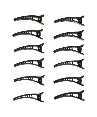 Baosity Set of 12 Crocodile Hair Clips - Professional Sectioning Clips for Hairdressers & Stylists - 4.9 cm Salon Styling Clamps - Buy Online on GoSupps.com