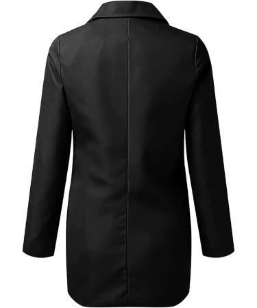 Women Blazer Casual Open Front Long Sleeve Notch Collar Office Suit Jacket Cozy Lightweight Work Blazers Jacket Black Medium - Buy Online on GoSupps.com
