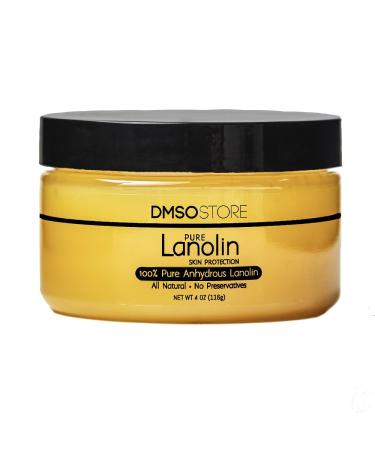 Lanolin 4 oz.Pure 100% USP grade. Skin protectorate and moisturizer that delivers deep hydration and nourishment excellent as a nipple cream. Made by DMSOSTORE