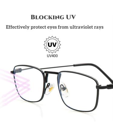 Zukky Anti-Blue Light Reading Glasses for Men & Women - Metal UV Block Readers - Gold - Size 1x - Buy Online on GoSupps.com