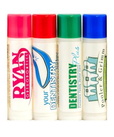 Custom Dental Office Lip Balm with Personalized Labels | Patient Care Gift 100 Pack | Dental Practice Supplies - Buy Online on GoSupps.com