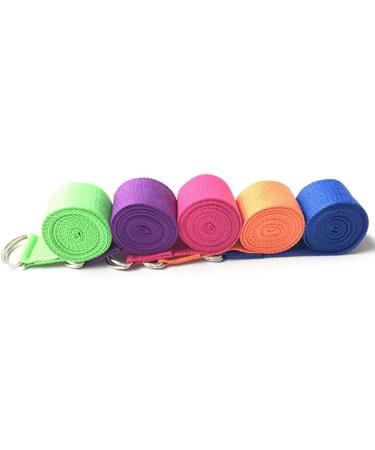 Uheng 5-Pack Yoga Exercise Straps - Adjustable D-Ring 8ft or 10ft for Pilates & Gym | Improve Flexibility & Balance in Yoga Fitness - Buy Online on GoSupps.com