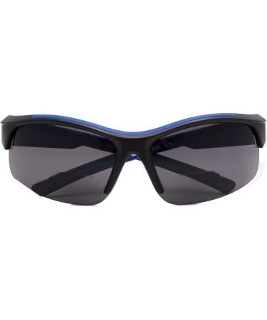 Eyekepper TR90 Unbreakable Bifocal Half Rimless Sunglasses for Sports - Baseball Running Fishing Golf & More | Black-Blue Frame 1.5x - Buy Online on GoSupps.com