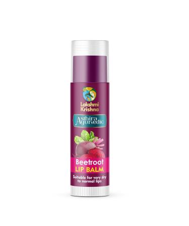 Laksh..mi Natural Beetroot lip balm-6g ||Organic- Natural Safe & Hydrating for All Skin Types Perfect for Dry Chapped Lips ||