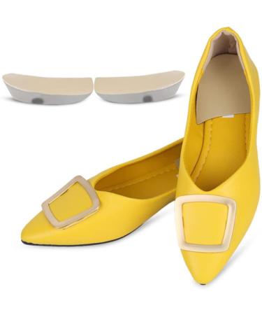 FOMIYES Heel Lift Inserts - 2 Pairs After Corrective Pad Insoles | Half Transparent Shoe Pads for Heel Correction (11x6cm - Buy Online on GoSupps.com