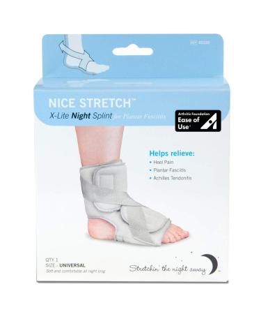 Nice Stretch X-Lite Plantar Fasciitis Night Splint  Universal Size Dorsal Night Splint - Made in USA