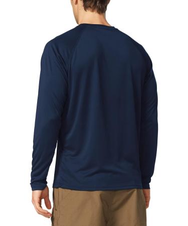 BALEAF Men's UV Protection Shirt - UPF 50+ Long Sleeve Rashguard for Water Sports - Stylish Dark Blue L - Buy Online on GoSupps.com