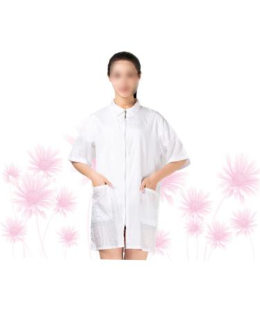 FRCOLOR Men's Hair Dyeing Clothing Actually Easy Clean Stylist Coat Cover While Vests Running Vest Men's Hair Dye Short Sleeve Woman Hair Dyeing Clothing Zip Jacket - Buy Online on GoSupps.com