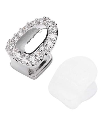 Shop Bling Teeth Accessories for Halloween & Hip-Hop Fashion Stylish Brass Galvanization with Solitaire Portal Diamond Silver - Buy Online on GoSupps.com