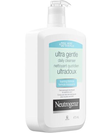 Neutrogena Daily Foaming Facial Cleanser Makeup Remover Face Wash Ultra Gentle +33% more per bottle 473 mL white - Buy Online on GoSupps.com