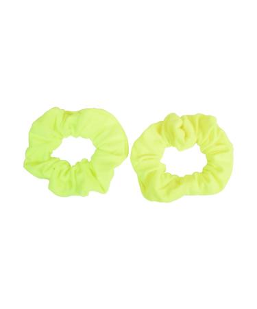 Set of 8 Neon Color Solid Hair Scrunchies - Pink, Yellow, Green, Orange - Buy Online on GoSupps.com