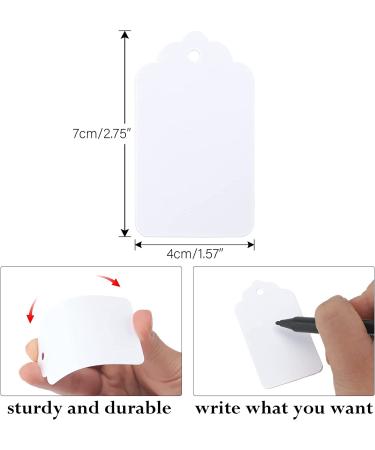 100Pcs White Kraft Paper Gift Tags with String - Blank Labeling Tags for Crafts, Weddings, Parties - 2.75 x1.57 inch - Buy Online on GoSupps.com
