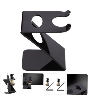 Angoily Razor Stand | Salon Beauty Tool & Brush Rack for Men | Acrylic Shaver Holder & Beard Brush Stand - Ideal Hairdressing Accessories - Buy Online on GoSupps.com
