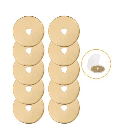 Titanium Coated Rotary Cutter Blades 45mm 10 Pack Replacement Blades  Quilting Scrapbooking Sewing Arts Crafts,Sharp and Durable