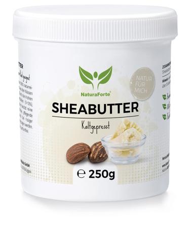 Nature cake shea butter unaffected and cold -pressed 250g - natural cosmetics body butter vegan perfume -free moisturizing & greasing for all skin types