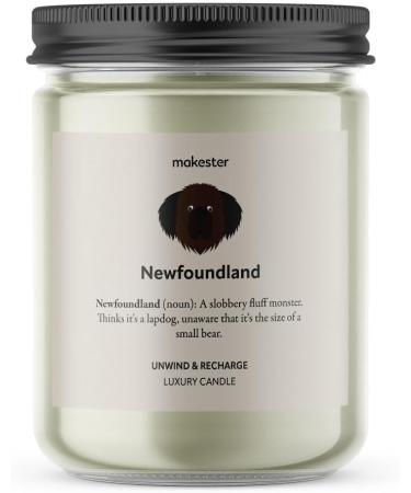 Newfoundland Candle - 220g Soy Wax with Vanilla Jasmine & Almond - Unique Gift for Dog Lovers - Buy Online on GoSupps.com