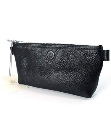 SONNENLEDER - high-quality pencil case "BERIT GROSS" Color: Black *Genuine Leather*