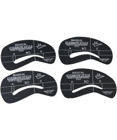24pcs 6 Sets eyebrows shape eyebrow templates stencils Eyebrow stencils mold cosmetic card - Buy Online on GoSupps.com