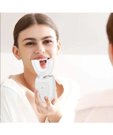 ZHENGE U-Shaped Ultrasonic Electric Toothbrush - 360 Mouth Cleaning LED Light IPX7 Waterproof 3 Cleaning Modes & Whitening - Buy Online on GoSupps.com
