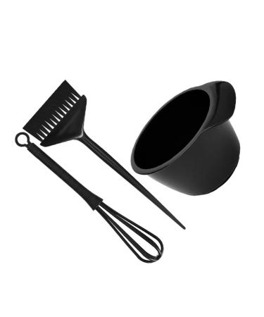 Gatuida Kit de Teinture Capillaire 3 Pi ces Bol Pinceau et B tonnet M langeur Noir pour Coloration Cheveux Maison Salon Professionnelle