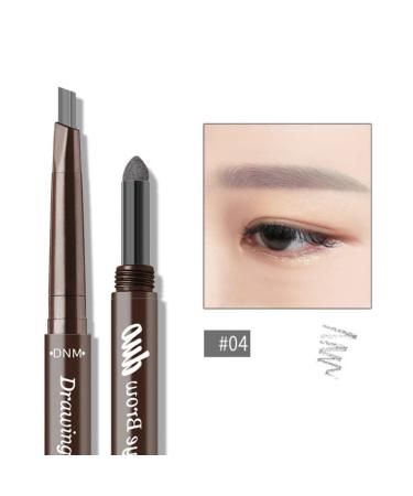 Allbesta 2-in-1 Automatic Eyebrow Pencil - Waterproof Long-Lasting Makeup in Black Gray Brown - 04# Gray - Buy Online on GoSupps.com