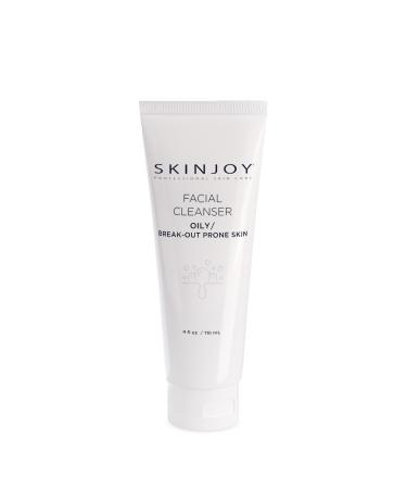 Facial Cleanser for Oily and Break-Out Prone Skin Gentle Face Wash Makeup Remover Gluten-Free Paraben-Free Sulfate-Free - 4 fl oz