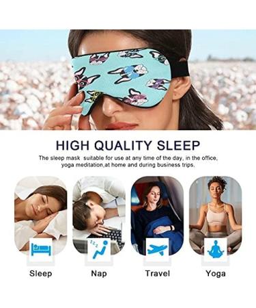 French Bulldogs with Glasses Sleep Mask - Cute Eye Mask for Better Sleep - Buy Online on GoSupps.com
