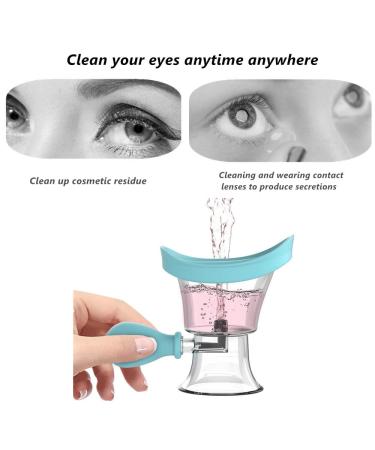 Chislim Silicone Eye Wash Cup - Manual Air Pressure Eye Cleaning Cup (Blue) - Buy Online on GoSupps.com