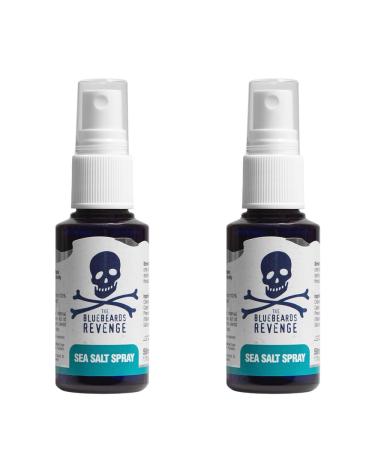 The Bluebeards Revenge Travel Size Sea Salt Spray for Curly Hair Adds Texture and Volume for a Natural Matt Styled Finish 50ml DUO