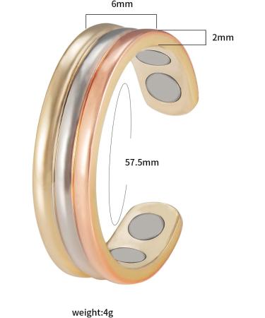 Enercoppex Copper Ring for Arthritis - Magnetic Therapy Jewelry with 3500 Gauss Magnet | Pure Copper Joint Relief Gift (CPR-0013) - Buy Online on GoSupps.com