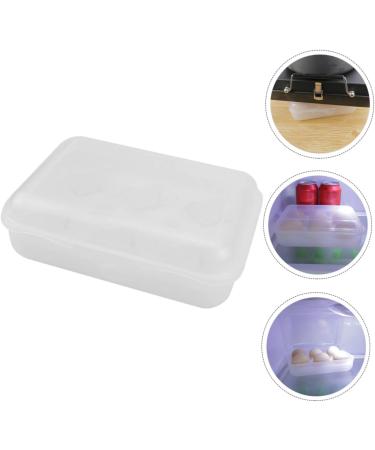 GLEAVI Box Pressure-proof Egg Carton Refrigerator Fridge Plastic Serving Tray Transparent Egg Tray Egg Rack White 24X14CM - Buy Online on GoSupps.com