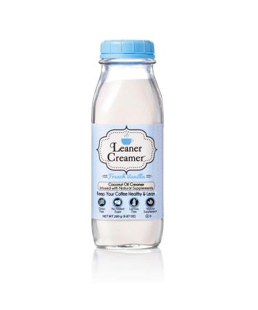 Leaner Creamer French Vanilla Coffee Creamer Powder 9.87oz. Perfect Coconut Oil Non-Dairy French Vanilla Powder To Naturally Cream and Sweeten Coffee, Smoothies, Protein Shakes & More! Ideal Flavoring For All Diets