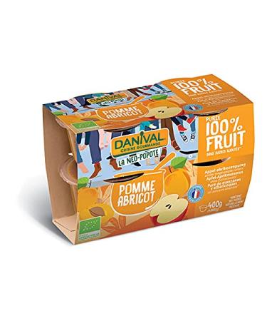 Danival - Organic Apple Apricot Puree 4 x 100g - Sold per unit