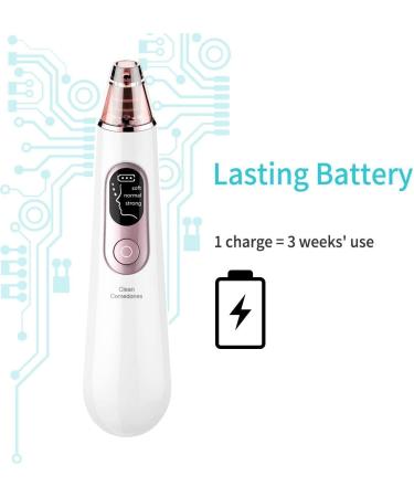 QINERSAW Blackhead Remover Pore Vacuum Electric Facial Pore Cleaner 3 Modes Blackhead Pimple Extractor Kit with 4 Suction Heads & Ergonomics Handle for Facial Skin - Buy Online on GoSupps.com