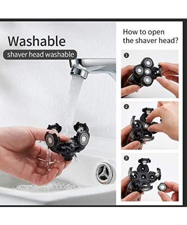 Cordless Rechargeable Electric Razors for Bald Men - 6 in 1 Grooming Kit with Charging Station - Buy Online on GoSupps.com