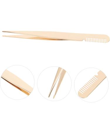 PLAFOPE Eyelash Tweezers Eyelash Applicator Lash Clamp Lash Applicator Tool Stainless Steel Lash Tweezers Metal Lash Tweezers Beauty Tools Tweezers for Women Lash Tweezers with Comb - Buy Online on GoSupps.com