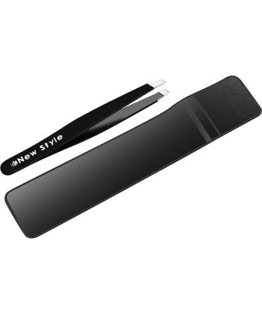 Professional Slant Tweezers 3-Pack for Eyebrows & Facial Hair - Stainless Steel Precision Pluckers in Separate Sleeves - Buy Online on GoSupps.com