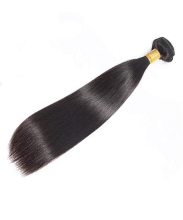 GJBXP 22 Inch Straight Wave Natural Black Human Hair Bundle Extensions - Pre Plucked Remy Wigs for Black Women - Unprocessed Malaysian Hair - Buy Online on GoSupps.com