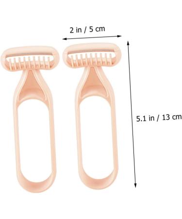 Angoily 6 StK Armpit Knives & Bikini Trimmer for Women | Facial Razor & Eyebrow Scraper | Pink Resin Beauty Tools - Buy Online on GoSupps.com