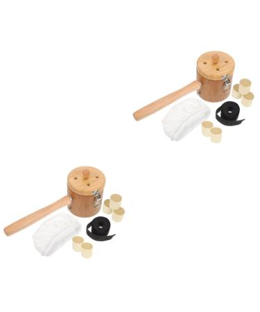 Solustre 2 sentences Hand devices for the moxibustion massage devices made of wood adjustable mox grenner case for Moxibusion-burner Chinese Moxa-Box Tools of stainless steel suite handy
