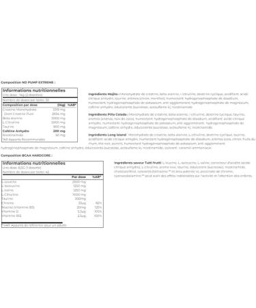 Superset Nutrition | Intensive Training Program - Bcaa Hardcore Tutti Frutti - No Pump Xtreme Mojito | Promotes muscle building and boosts training intensity in 6 weeks - Buy Online on GoSupps.com