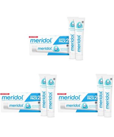 meridol toothpaste 2x75ml - Toothpaste fights gingivitis antibacterial effect (pack of 3) 75 ml (pack of 6)