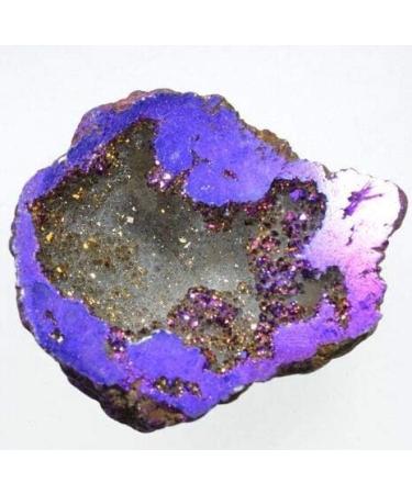 Blue electroplated Crystal druzy Gemstone geode Reiki crystal-1pc Natural Luster - Buy Online on GoSupps.com