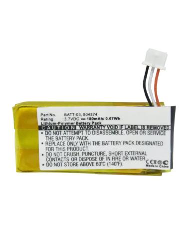 Synergy Digital Wireless Headset Battery Compatible with Sennheiser 504374 DW PRO 1 and PRO 2 Wireless Headset Batteries (Li-Pol 3.7V 200mAh) - Ultra Hi-Capacity Battery