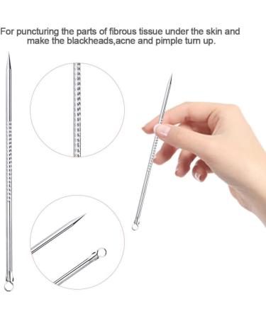 Healifty Removal Needle 2 Sets of 5pcs Needles Facial Blackhead Cleansing Tool with Storage Case Inner Mirror 1 count (Pack of 1) Silverx2pcs - Buy Online on GoSupps.com