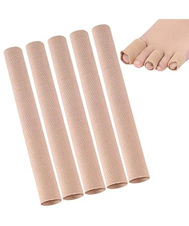 Baqi 5 pieces of cutting toe cushions toe protection finger hoses soft gel-pad protectors for corns blisters calluses toes and fingers
